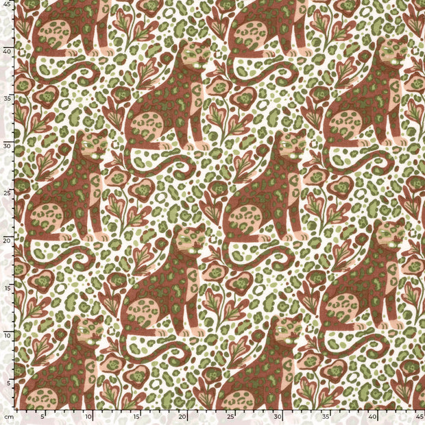 Double gaze tissu Panther Blanc cassé