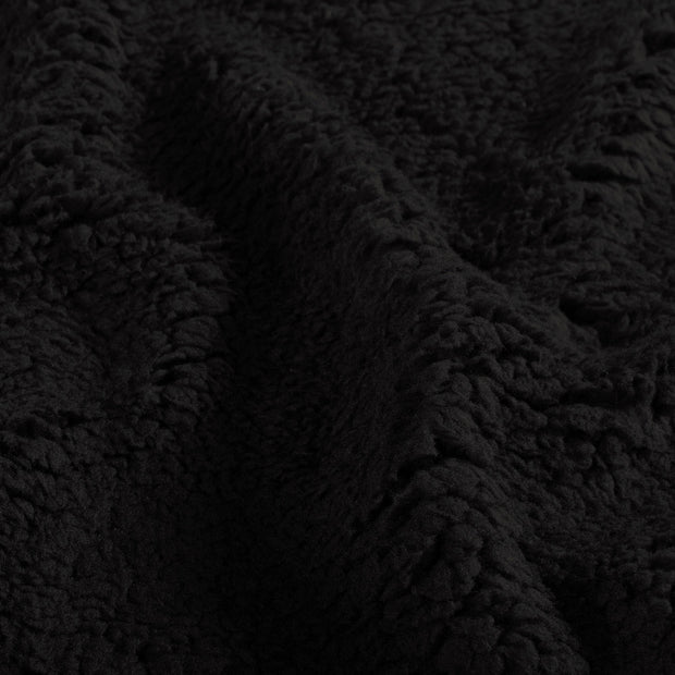 Fake Fur fabric Unicolour Black