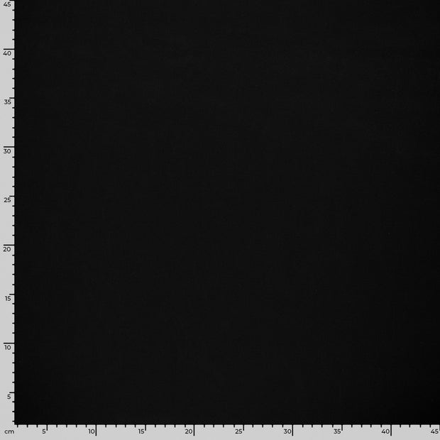 Coton Popeline GOTS tissu Unicolore Noir