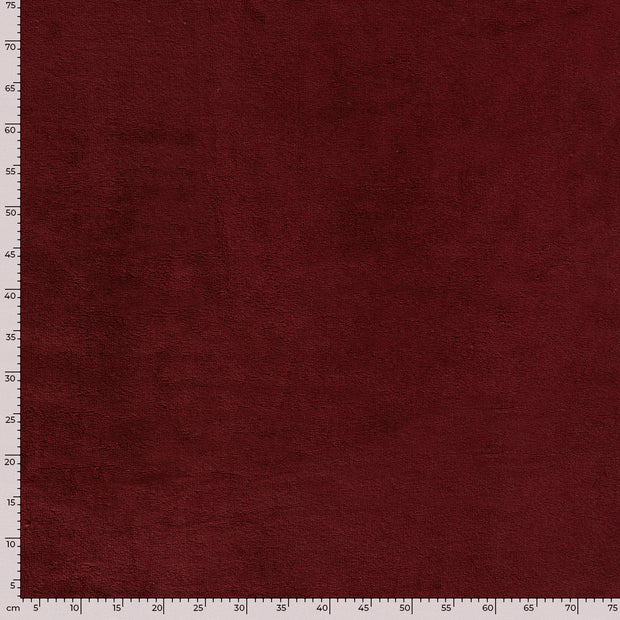 Polaire de Bambou tissu Unicolore Bordeaux