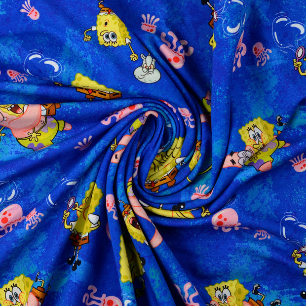 Jersey de Coton tissu Bleu bébé 