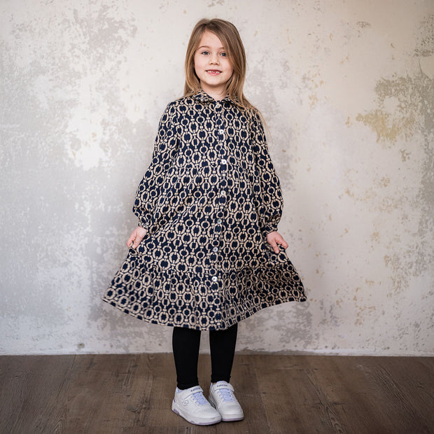 Heavy Knit tissu motifs géométriques jacquard 