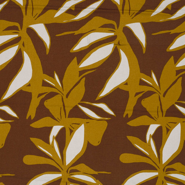 Viscose Nylon Crepe fabric Brown 