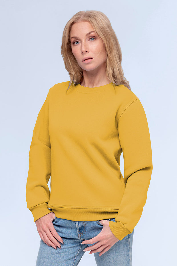 French Terry tissu Unicolore Jaune beurre