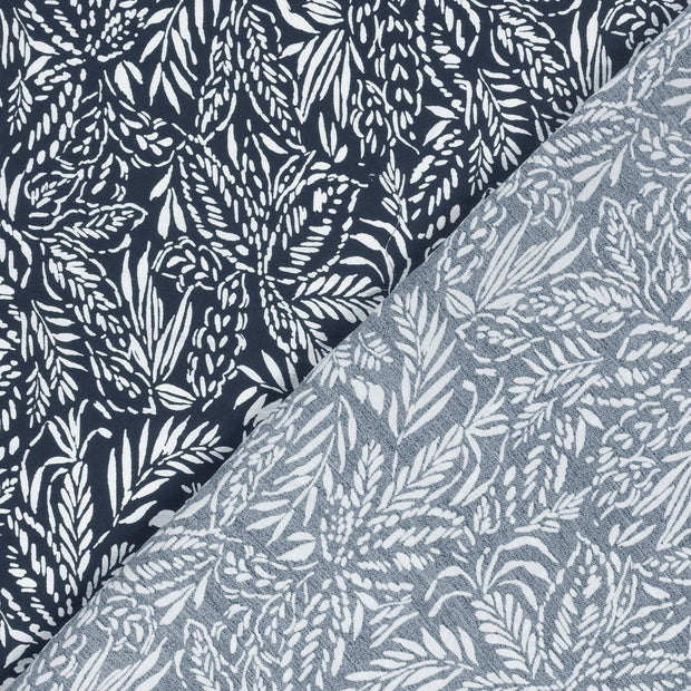 Viscose Nylon Crepe fabric Leaves printed 