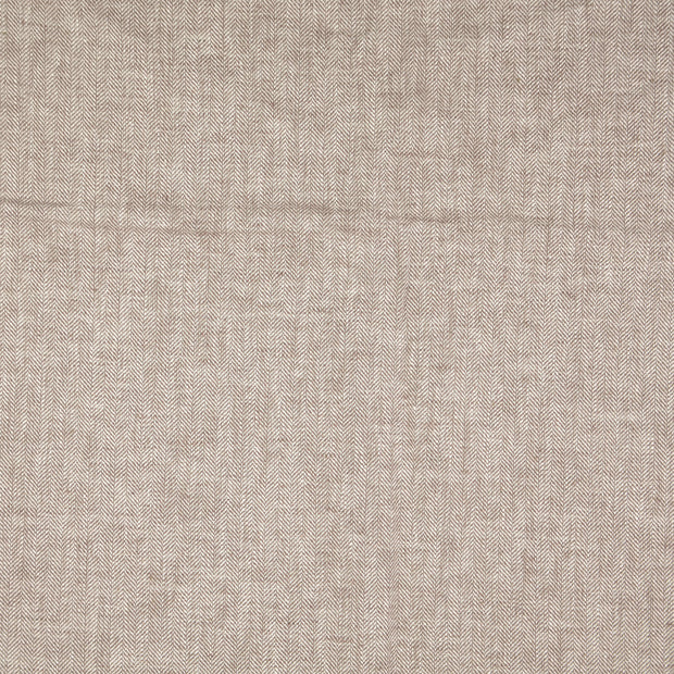 Linen fabric Herringbone beige