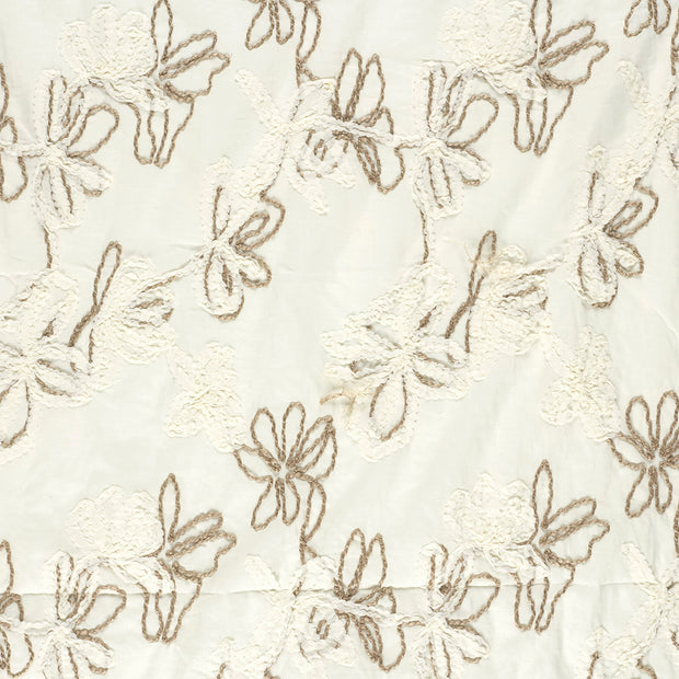Voile tissu Blanc cassé bicolore 