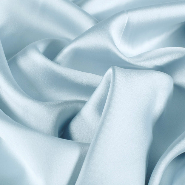 Satin fabrik Uni Babyblau