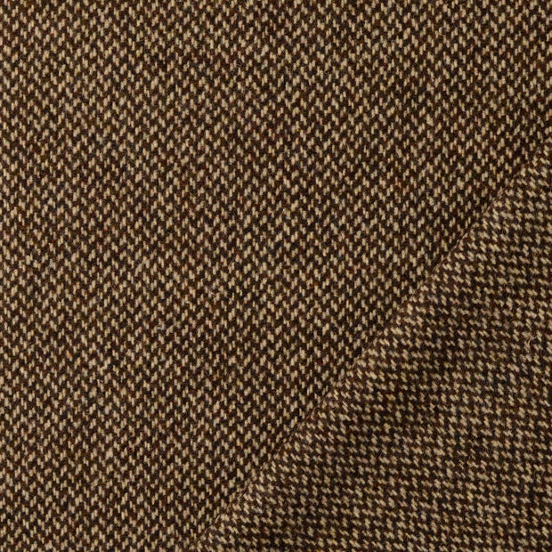Chiffon en laine tissu Marron fil teint 