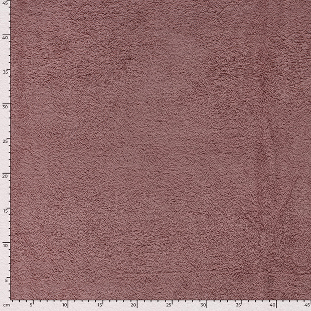 Terry Towelling fabric Unicolour Old Pink