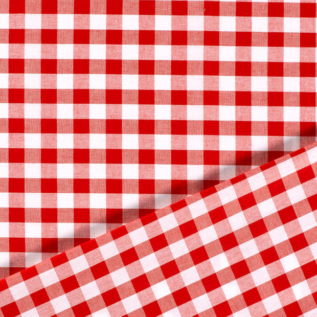 CO Popeline fabrik rot garngefärbt 