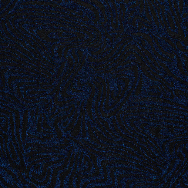 Jacquard tissu Cobalt légèrement brillant 