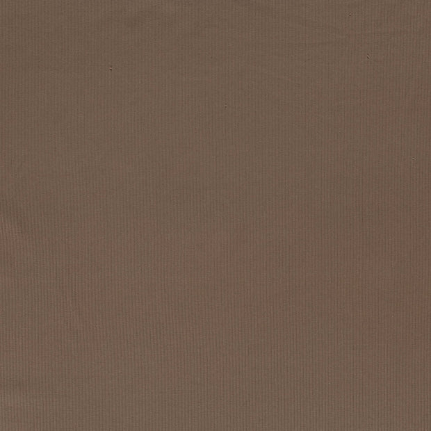 Rib Jersey fabric Brown Taupe soft 