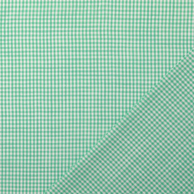 Cotton Poplin fabric Green embroidered 