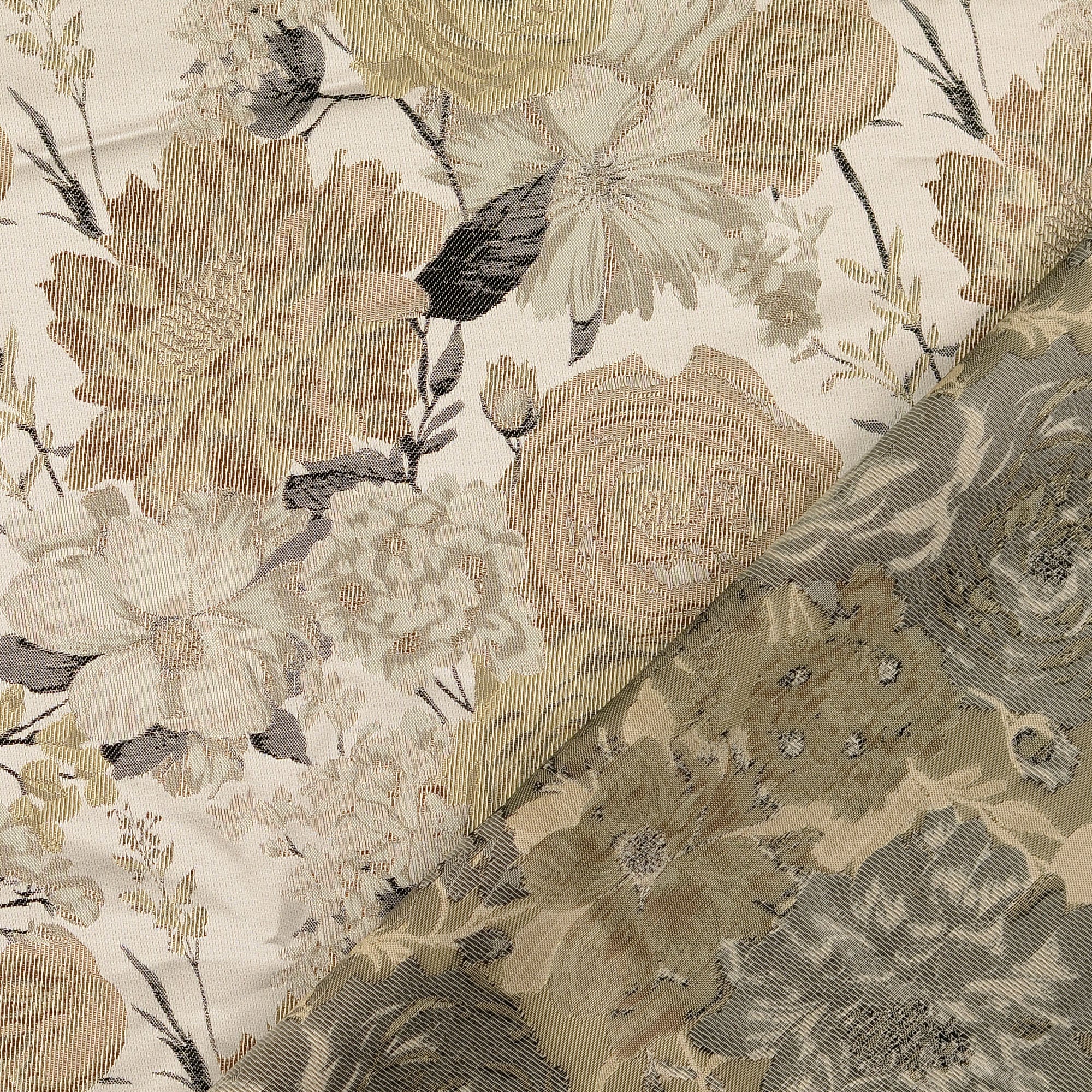 Beige - Prewashed Cotton Jacquard Fabric 01
