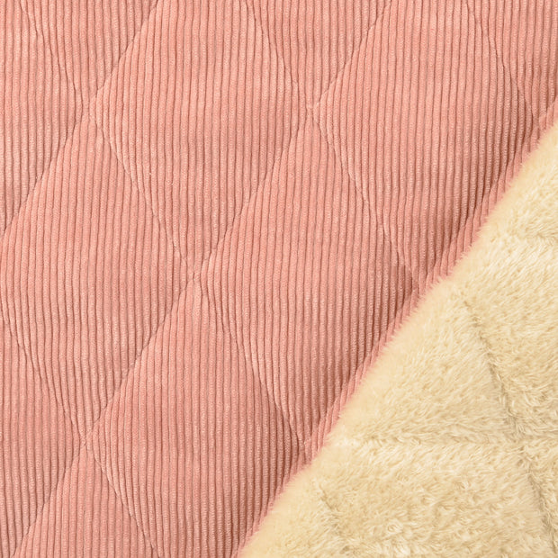 Velours Côtelé 4.5w tissu vieux rose doublé et l'arrière 