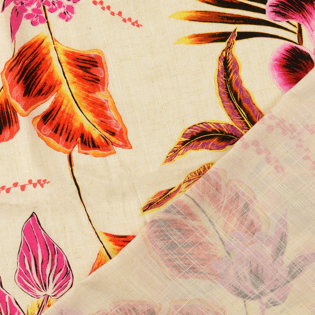  fabric orange digital printed 