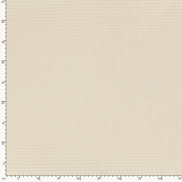 Waffelpiqué fabrik Uni Ivory