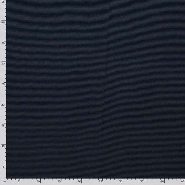 Ottoman jersey tissu Unicolore Bleu Marine