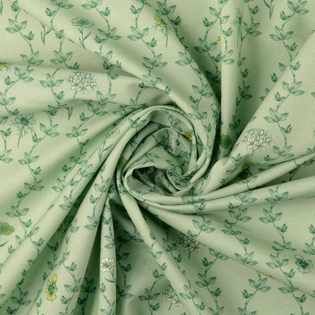 Cretonne tissu Menthe foncée 