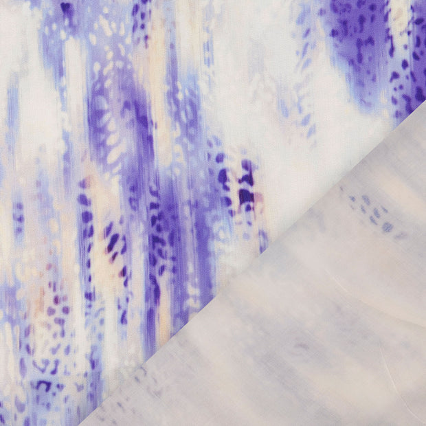 Viscose satin fabric navy digital printed 