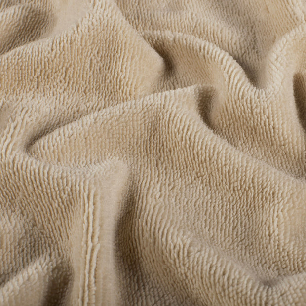 Bambus Fleece fabrik Uni Beige