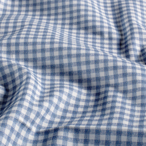 Cretonne fabric Checks Light Blue