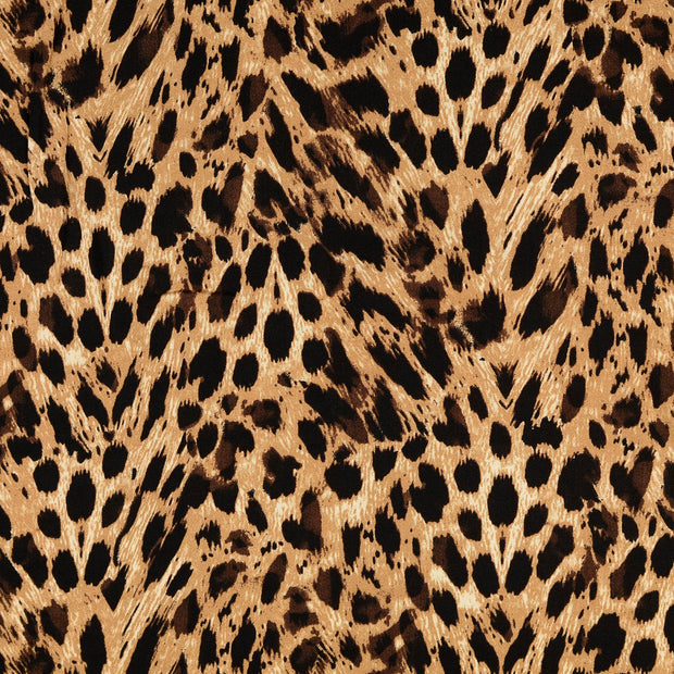 Viscose Satin fabrik Tiere beige