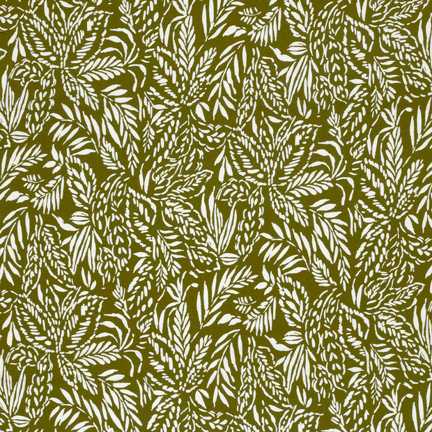 Viscose Nylon Crepe fabric Khaki Green 