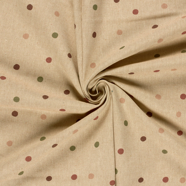 Aspect Lin tissu Beige imprimé numérique 