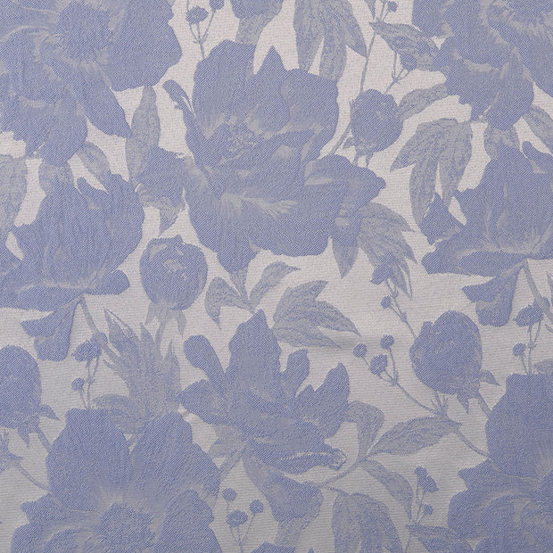 Jacquard fabric Flowers Light Blue