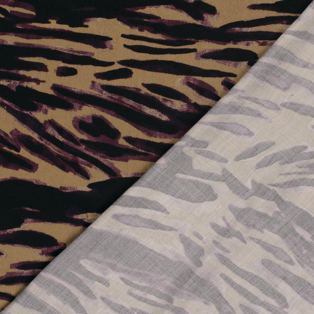 Viscose Satin fabric Abstract printed 
