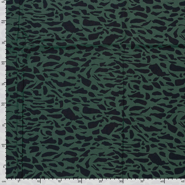 Sergé de Viscose tissu Abstrait Bleu Canard