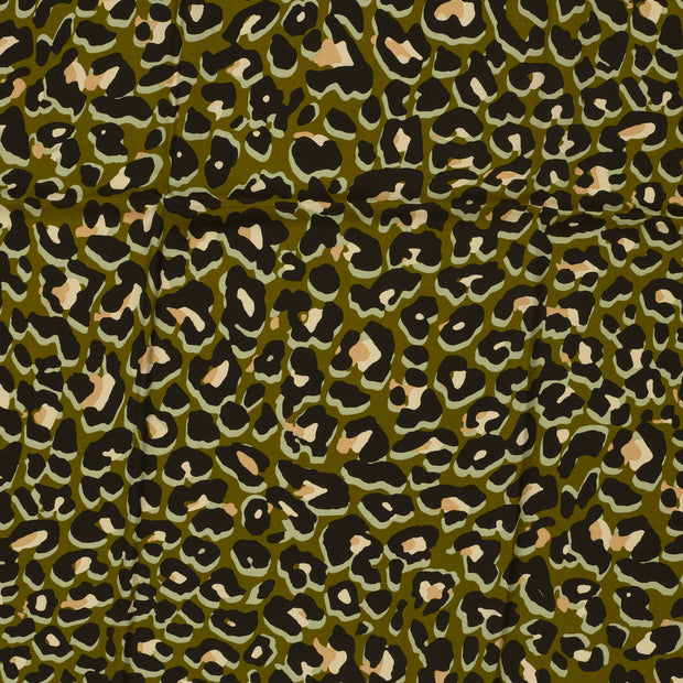 Viscose Poplin fabric Khaki Green 