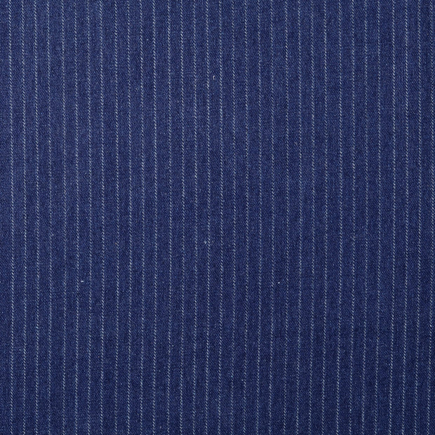 Denim fabric Stripes Navy