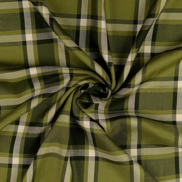 Viscose Poplin fabrik Olivgrün 