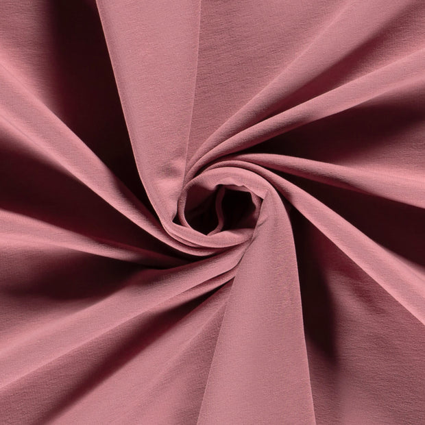 French Terry tissu Unicolore Vieux rose