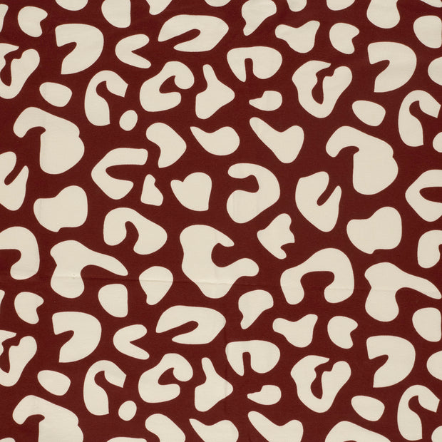 French Terry fabric Dark Red matte 