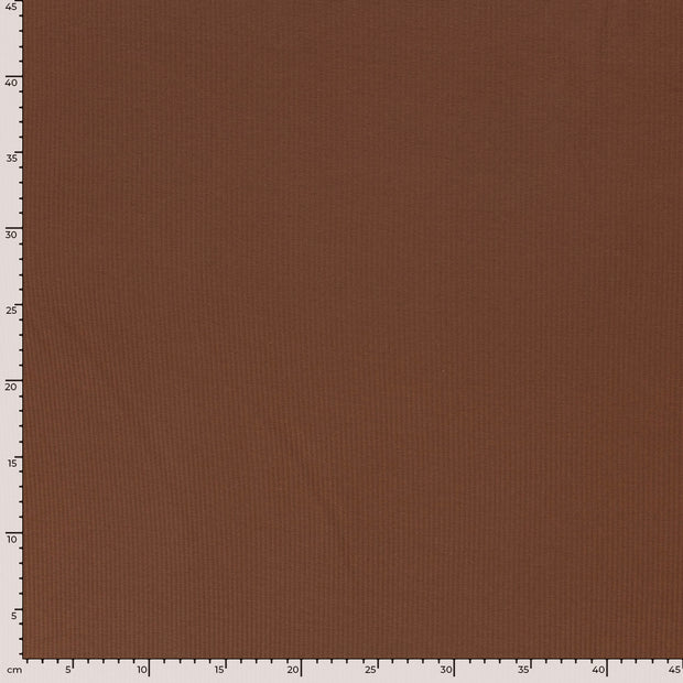 Rib Jersey fabric Unicolour Rust