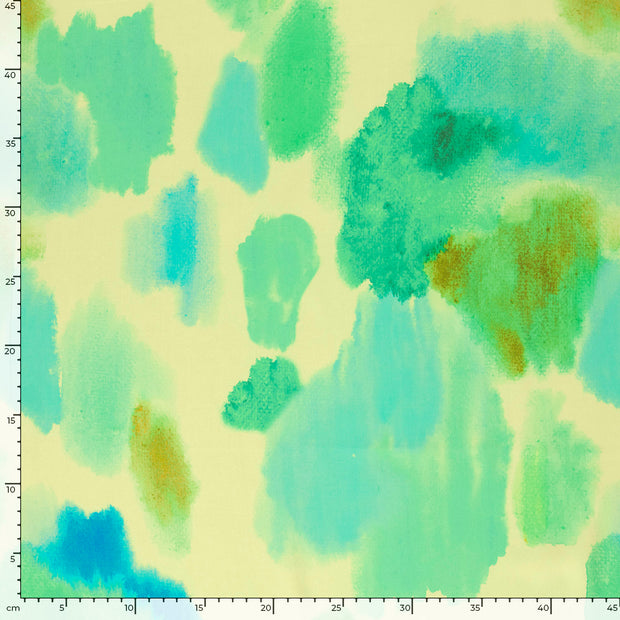 Viscose Satin tissu Abstrait Menthe