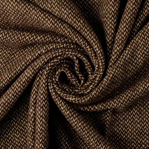 Chiffon en laine tissu Marron 