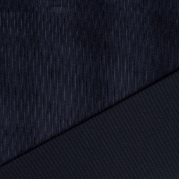 Velours Côtelé 4.5w tissu Bleu Marine 