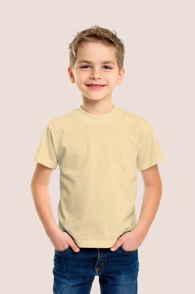 Jersey de Coton GOTS tissu Unicolore Camel