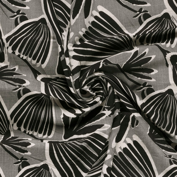  tissu Gris foncé imprimé 