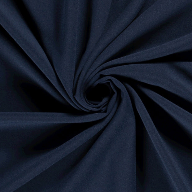 Moss Crêpe fabric Unicolour Indigo