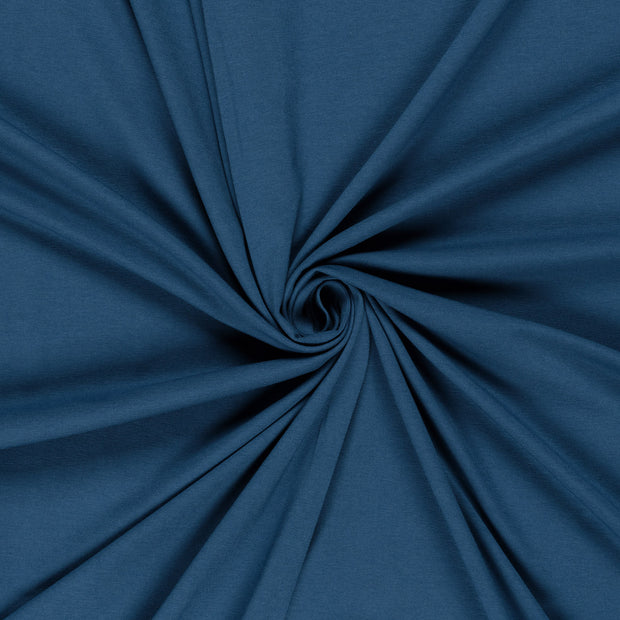 Cotton Jersey GOTS organic fabric Steel Blue 