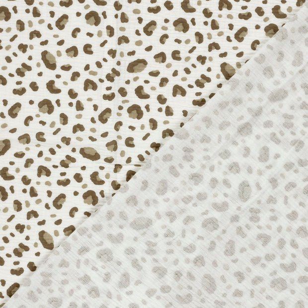 Muslin fabric Panther printed 