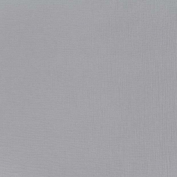 Muslin GOTS organic fabric Grey matte 
