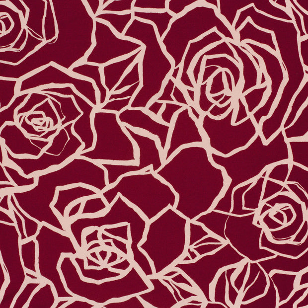 Viscose Vortex Jersey fabric Bordeaux matte 