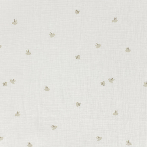 Double gaze tissu Blanc cassé mat 